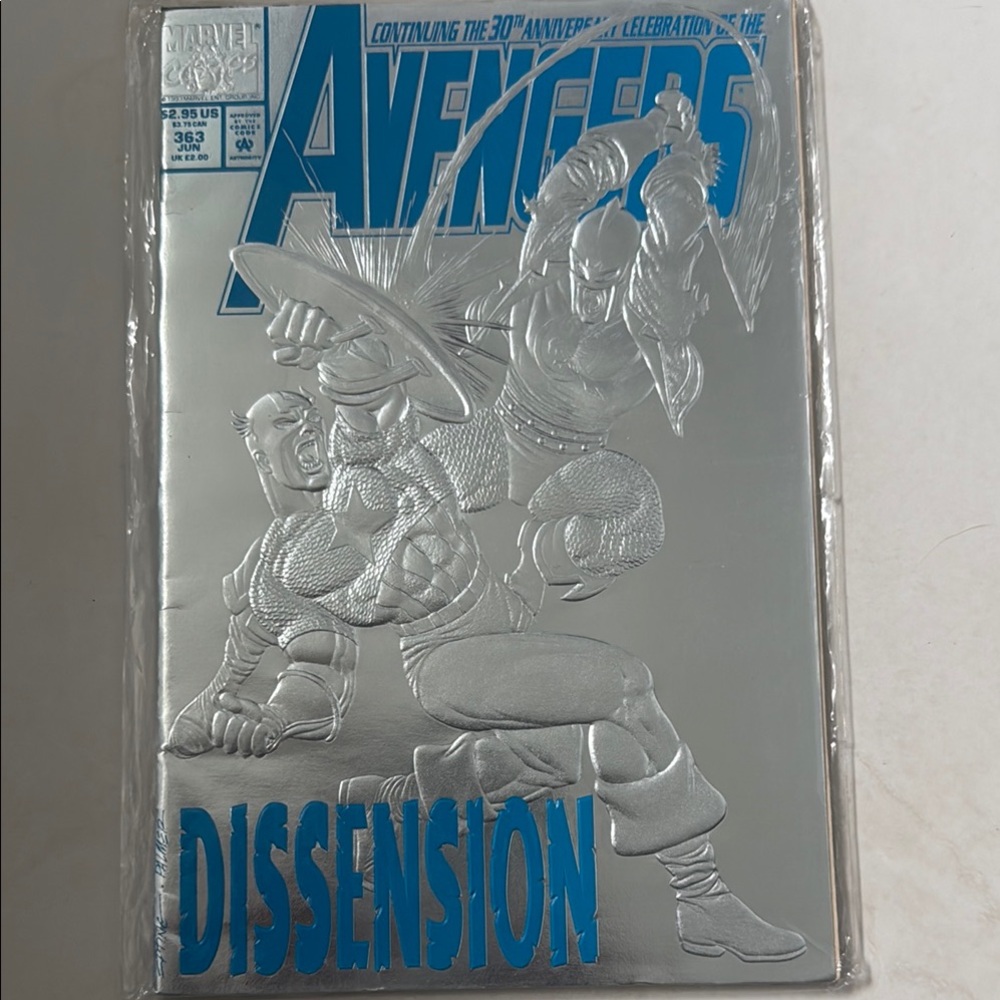 Marvel Avengers Silver and Blue Comic